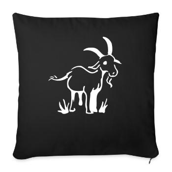 goat - Sofa pillowcase 17,3'' x 17,3'' (45 x 45 cm) - black - Front