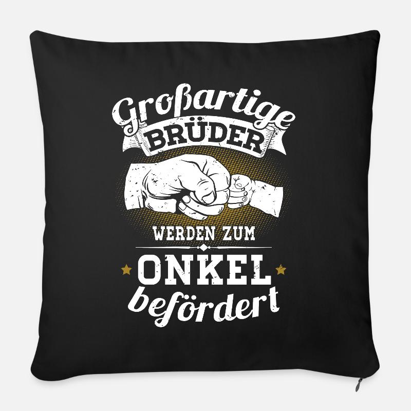 Großartige Brüder werden zum Onkel befördert - Sofakissenbezug 45 x 45 cm - Schwarz