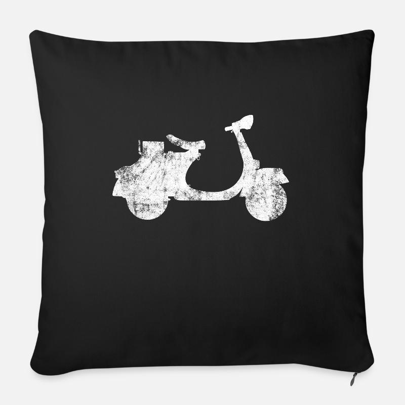 scooter - Housse de coussin décorative 45 x 45 cm - noir