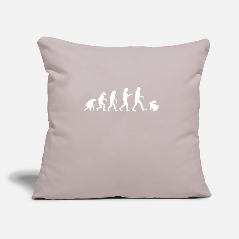 Rabbit evolution funny bunny Sofa pillowcase 17,3'' x 17,3'' (45 x 45 cm)