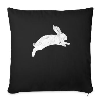 Hare - Sofa pillowcase 17,3'' x 17,3'' (45 x 45 cm) - black - Front