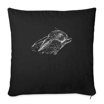 Hare - Sofa pillowcase 17,3'' x 17,3'' (45 x 45 cm) - black - Front