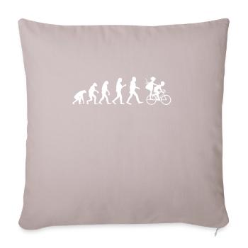 bicycle tour - Sofa pillowcase 17,3'' x 17,3'' (45 x 45 cm) - light taupe - Front