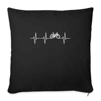 bicycle - Sofa pillowcase 17,3'' x 17,3'' (45 x 45 cm) - black - Front