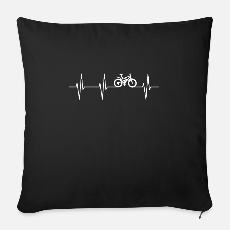 bicycle - Sofa pillowcase 17,3'' x 17,3'' (45 x 45 cm) - black