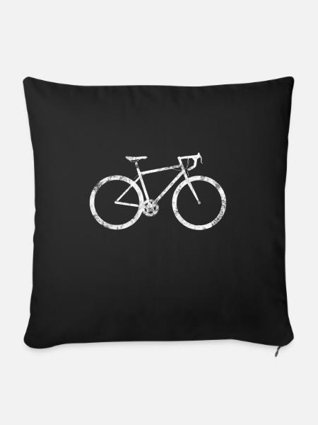 Fahrrad - Sofakissenbezug 45 x 45 cm - Schwarz