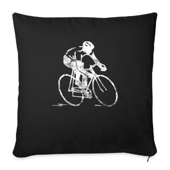 Road Bike Road Cycling Road Cyclist Gift - Sofa pillowcase 17,3'' x 17,3'' (45 x 45 cm) - black - Front