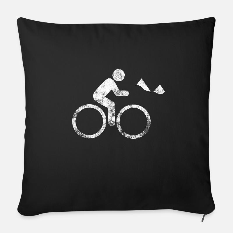 Mountainbike - Sofakissenbezug 45 x 45 cm - Schwarz