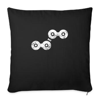 Fahrradfahrer Fahrrad Kette Fahrradfahren - Sofakissenbezug 45 x 45 cm - Schwarz - Vorne