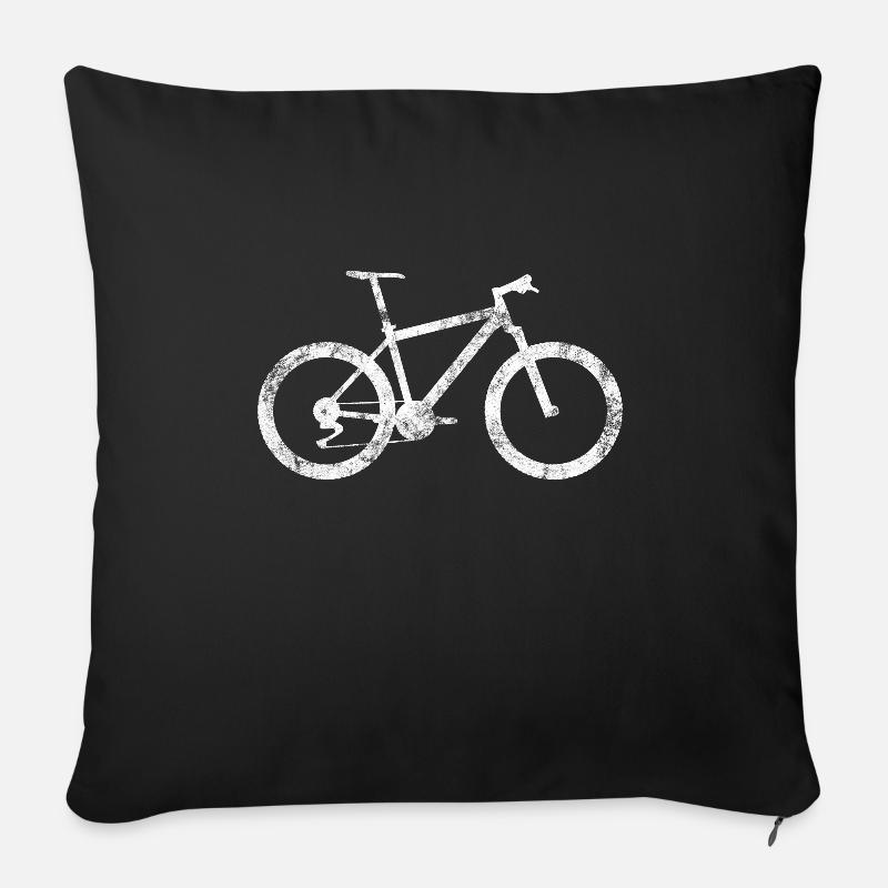 Mountainbike - Sofakissenbezug 45 x 45 cm - Schwarz