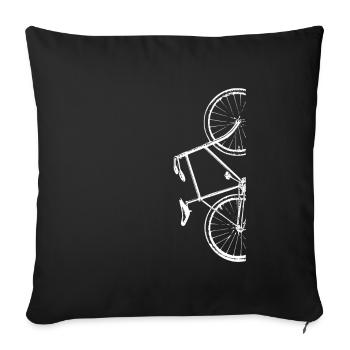 Cyclisme loisir - Housse de coussin décorative 45 x 45 cm - noir - Devant