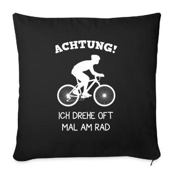 Bicycle leisure sport funny saying - Sofa pillowcase 17,3'' x 17,3'' (45 x 45 cm) - black - Front