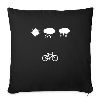 Bicycle Mountainbiker Sport Cyclist - Sofa pillowcase 17,3'' x 17,3'' (45 x 45 cm) - black - Front