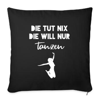 danse - Housse de coussin décorative 45 x 45 cm - noir - Devant