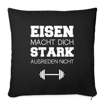 Gym - Sofakissenbezug 45 x 45 cm - Schwarz - Vorne