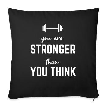 Gym - Sofa pillowcase 17,3'' x 17,3'' (45 x 45 cm) - black - Front