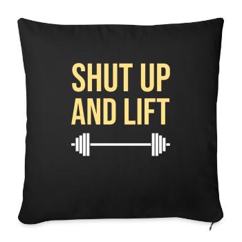 fitness - Pudebetræk 45 x 45 cm - sort - Foran