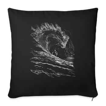 Surfing - Housse de coussin décorative 45 x 45 cm - noir - Devant