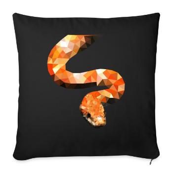 Corn Snake Snake Reptiles Terraristics Gift - Sofa pillowcase 17,3'' x 17,3'' (45 x 45 cm) - black - Front