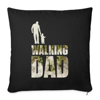 The walking dad  - Housse de coussin décorative 45 x 45 cm - noir - Devant