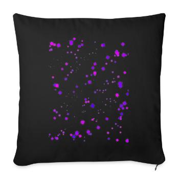 Purple color speckles - Sofa pillowcase 17,3'' x 17,3'' (45 x 45 cm) - black - Front