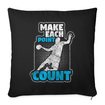 Handball hand - Sofa pillowcase 17,3'' x 17,3'' (45 x 45 cm) - black - Front