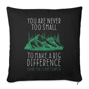 Conservation de la nature Planète Océan - Housse de coussin décorative 45 x 45 cm - noir - Devant