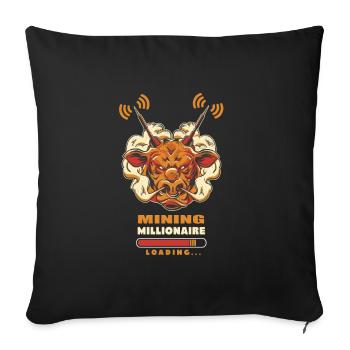 Krypto Crypto Helium Mining HNT Bitcoin Blockchain - Sofa pillowcase 17,3'' x 17,3'' (45 x 45 cm) - black - Front