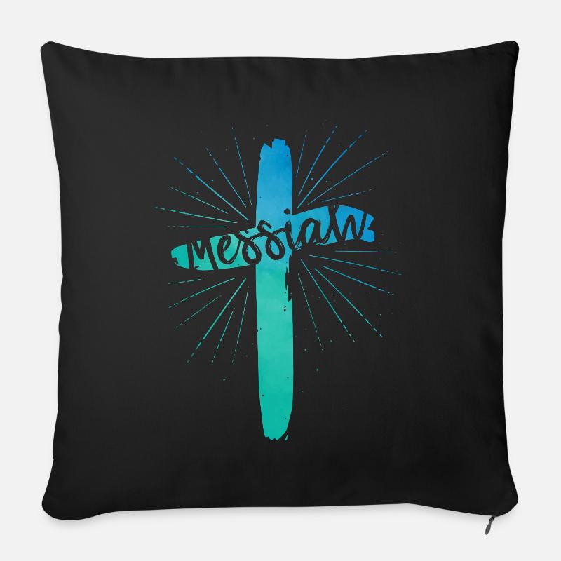 Messie - Housse de coussin décorative 45 x 45 cm - noir