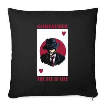 Gentlemen Godfather Godfather Sponsorship Uncle Godchild - Sofa pillowcase 17,3'' x 17,3'' (45 x 45 cm) - black - Front