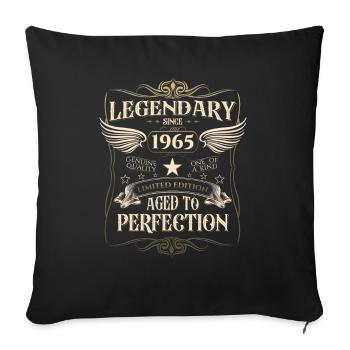 Legendary since 1965 57th birthday gift Awesome - Sofa pillowcase 17,3'' x 17,3'' (45 x 45 cm) - black - Front