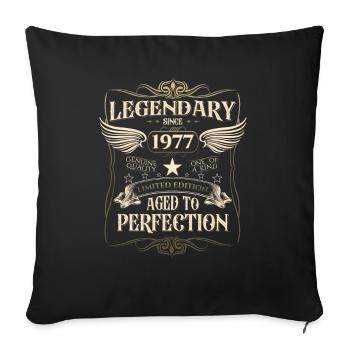 Legendary since 1977 45th birthday gift Awesome - Sofa pillowcase 17,3'' x 17,3'' (45 x 45 cm) - black - Front