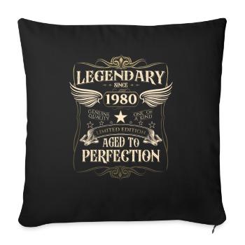 Legendary since 1980 42nd birthday gift Awesome - Sofa pillowcase 17,3'' x 17,3'' (45 x 45 cm) - black - Front