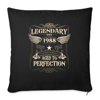 Legendary since 1988 34th birthday gift Awesome - Sofa pillowcase 17,3'' x 17,3'' (45 x 45 cm) - black - Front