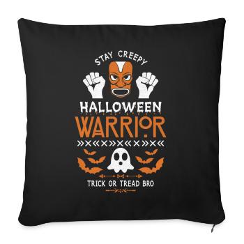 Guerrier d’Halloween - Housse de coussin décorative 45 x 45 cm - noir - Devant