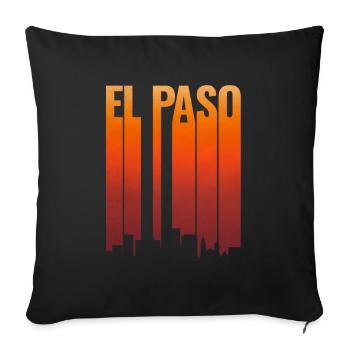 El Paso Skyline Sunset - Sofa pillowcase 17,3'' x 17,3'' (45 x 45 cm) - black - Front
