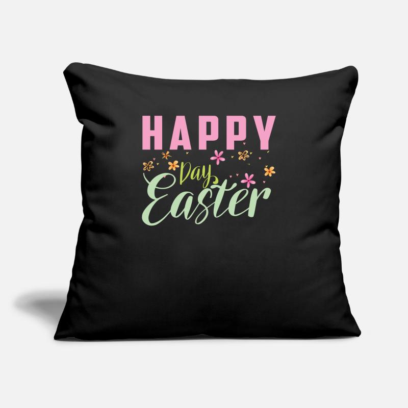 Happy Easter design with flowers Sofa pillowcase 17,3'' x 17,3'' (45 x 45 cm)