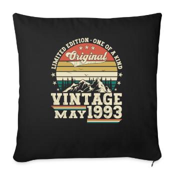 30th Birthday Man May Vintage 1993 Vintage - Sofa pillowcase 17,3'' x 17,3'' (45 x 45 cm) - black - Front