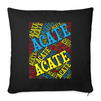 Sicilia t-shirt t-shirt Acate word cloud - Sofa pillowcase 17,3'' x 17,3'' (45 x 45 cm) - black - Front