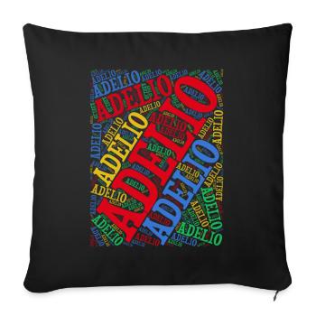 t-shirt Adelio t-shirt word cloud gift idea - Sofa pillowcase 17,3'' x 17,3'' (45 x 45 cm) - black - Front