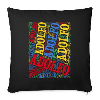 T-Shirt Adolfo Wortwolke T-Shirt Geschenkidee - Sofakissenbezug 45 x 45 cm - Schwarz - Vorne