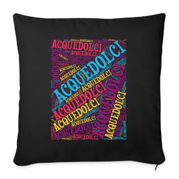t-shirt Sicilia Acquedolci t-shirt word cloud t-shirt - Sofa pillowcase 17,3'' x 17,3'' (45 x 45 cm) - black - Front