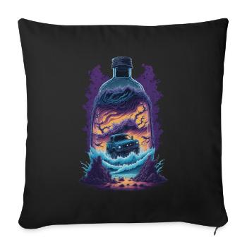 Off-Road Vehicle Truck Car - Sofa pillowcase 17,3'' x 17,3'' (45 x 45 cm) - black - Front