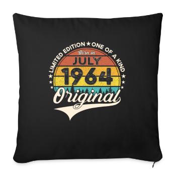 59th Birthday Man Born In July Born 1964 - Sofa pillowcase 17,3'' x 17,3'' (45 x 45 cm) - black - Front