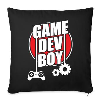 Game developer - Sofa pillowcase 17,3'' x 17,3'' (45 x 45 cm) - black - Front