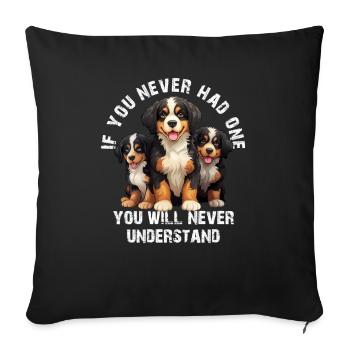 Bouvier bernois - Housse de coussin décorative 45 x 45 cm - noir - Devant