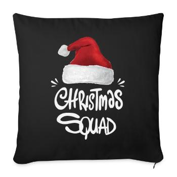 Weihnachts-Truppe - Sofakissenbezug 45 x 45 cm - Schwarz - Vorne
