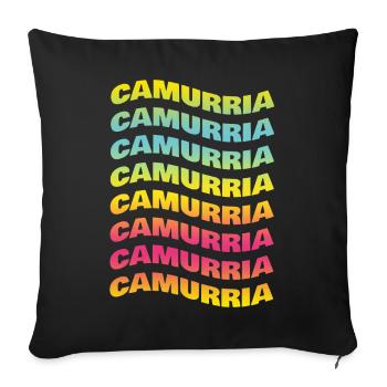 t-shirt Sicilia camurria t-shirt gift - Sofa pillowcase 17,3'' x 17,3'' (45 x 45 cm) - black - Front