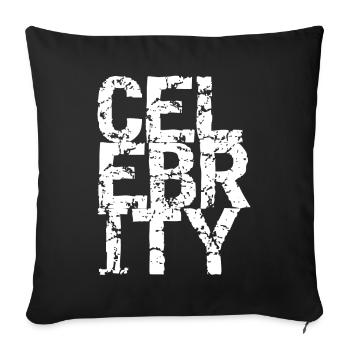 Typographie Rugueuse Urban Art - Housse de coussin décorative 45 x 45 cm - noir - Devant