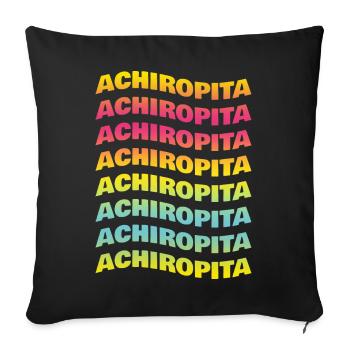 t-shirt Achiropita wave effect t-shirt gift - Sofa pillowcase 17,3'' x 17,3'' (45 x 45 cm) - black - Front